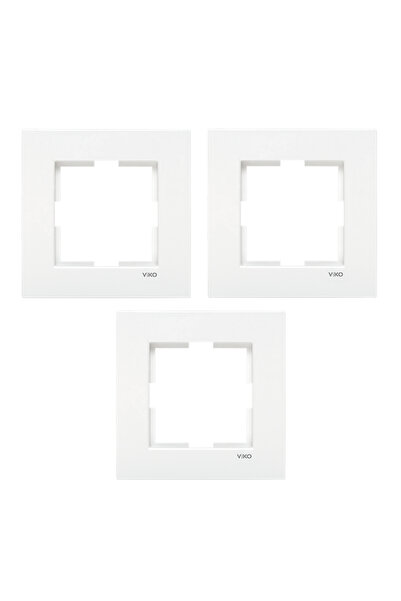 VİKO Viko Karre Topraklı Priz Çerçeve Beyaz 3 Adet