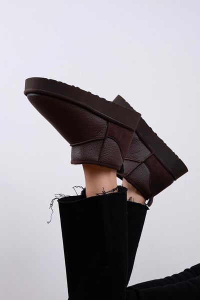sovrana Bitter Brown Thick Soled Sheepskin Boots