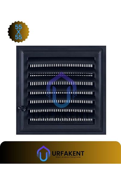 Urfakent 55X55 Anthracite Grille Shutter - Bathroom Wc Vent Adhesive