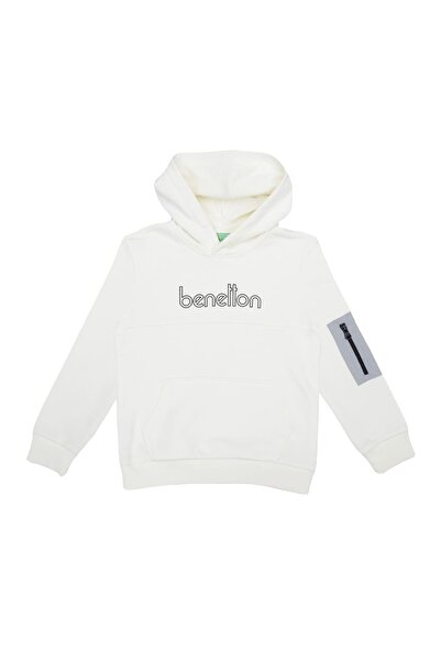Benetton Boy's Ecru Sweatshirt