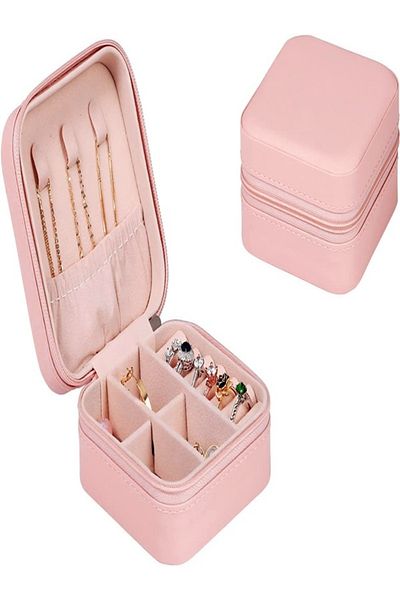 gaman Stylish Design Mini Jewelry Box, Travel Size Jewelry Organizer, Necklace, Earring, Ring Box