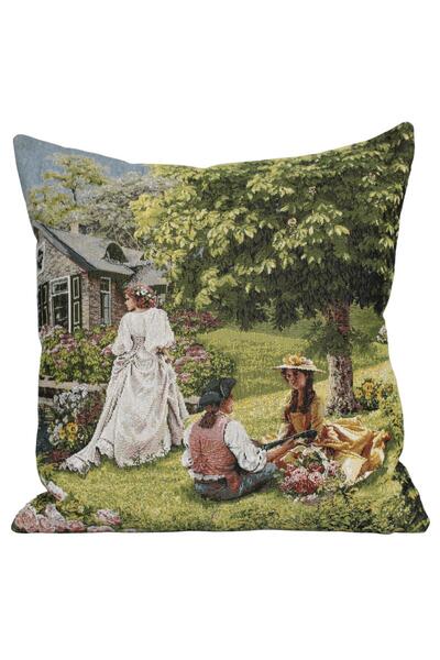 Believe FAYE C JAKARLI DOKUMA GOBLEN DEKORATİF  İNSANLI KIRLENT 45*45