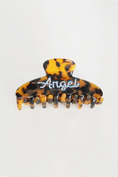 Roberta Lorenz Leopard Patterned'Angel' Acetate Latch Buckle / 10 cm