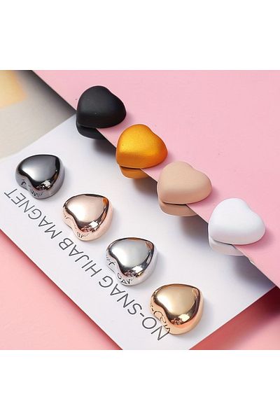 hijabchi Set of 8 Metal and Matte Finish Scarf - Magnet Hijab Pins Brooch