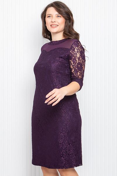 Modaviki Plum Lace Evening Dress - Mda3093