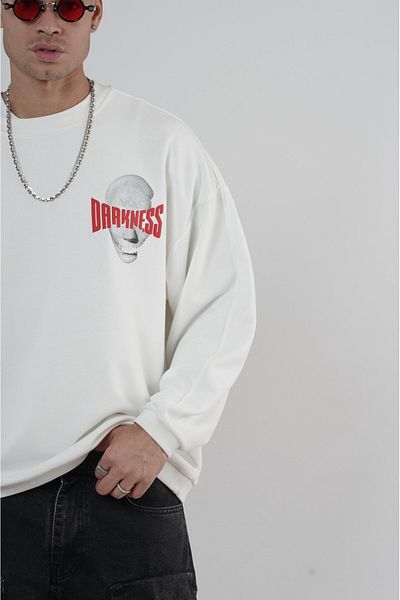 Butik Унисекс суитшърт с щампа и кръгло деколте TREND WE