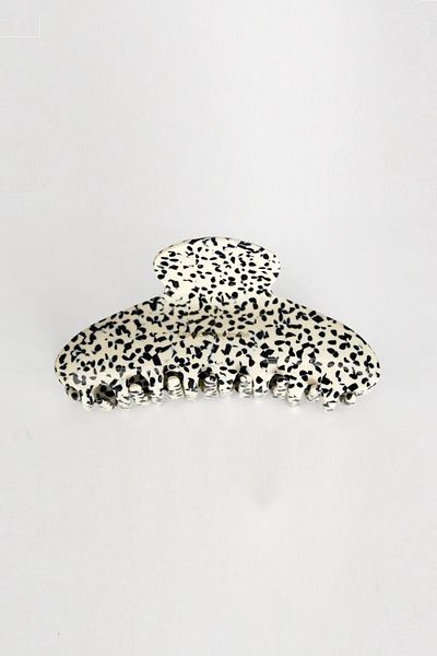 Roberta Lorenz Black-White Spotted Acetate Buffalo Buckle/ 10 cm