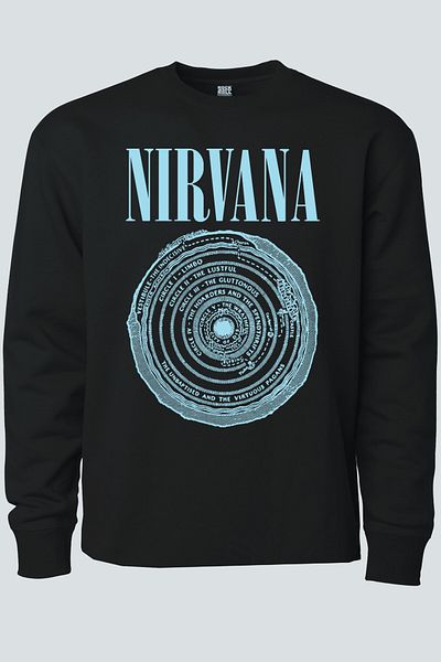 ROCKANDROLL Мъжки суитшърт с кръгло деколте Circle Circle Nirvana, черен