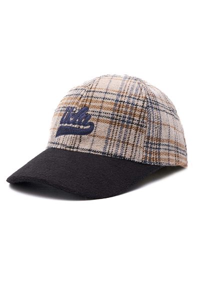 UCLA Șapcă de baseball JERMAINE Milk Coffee, cu broderie cu stampile în carouri și cataramă metalică, pălărie unisex cu potrivire standard