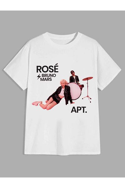 MAGORS Trandafir Bruno Marte Apt. - Tricou cu mânecă scurtă imprimat album pentru copii