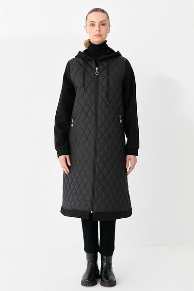 Esswaap Black Puffer Jacket