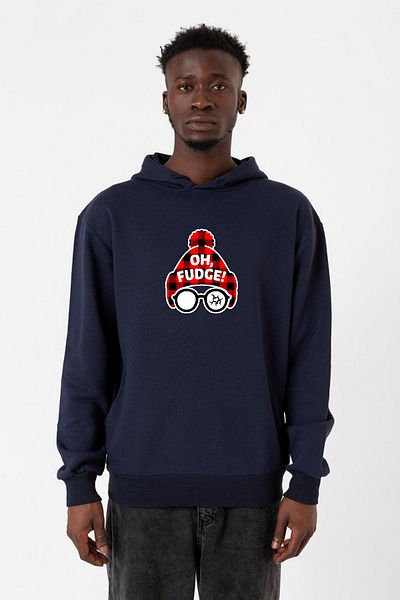 Tshirthane Комплект от 3 мъжки суичъра в тъмносин цвят Oh Fudge Christmas