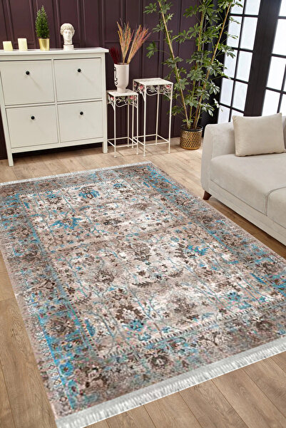 MUBO Pamuk Dokuma Taban Yıkanabilir Kaymaz Tabanlı Antibakteriyel Dijital Bas...