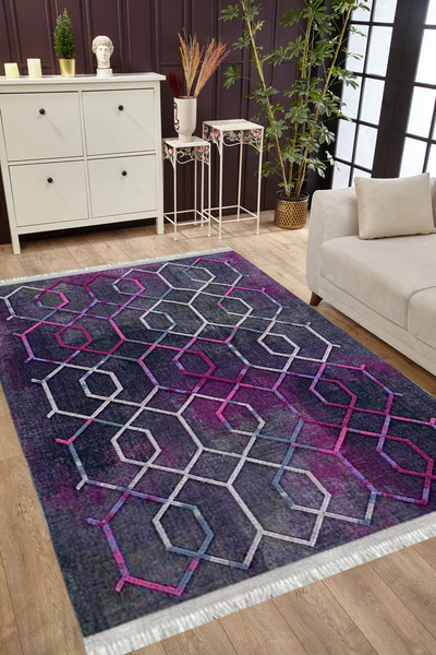 MUBO Kaymaz Tabanlı Yıkanabilir Antibakteriyel Dijital Baskı Modern  Salon Ha...