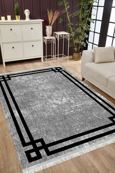 MUBO Pamuk Dokuma Taban Yıkanabilir Kaymaz Tabanlı Antibakteriyel Dijital Bas...