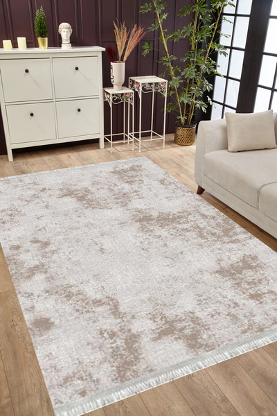 MUBO Kaymaz Tabanlı Yıkanabilir Antibakteriyel Dijital Baskı Doku Salon Halıs...