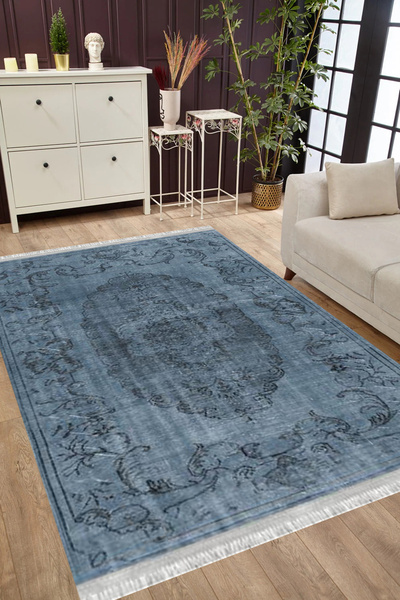 MUBO Pamuk Dokuma Taban Yıkanabilir Kaymaz Tabanlı Antibakteriyel Dijital Bas...