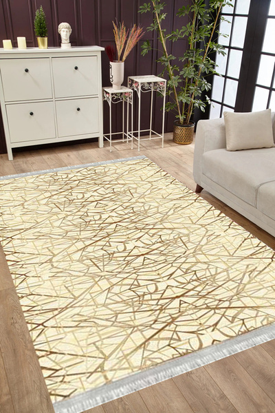 MUBO Kaymaz Tabanlı Yıkanabilir Antibakteriyel Dijital Baskı Modern  Salon Ha...