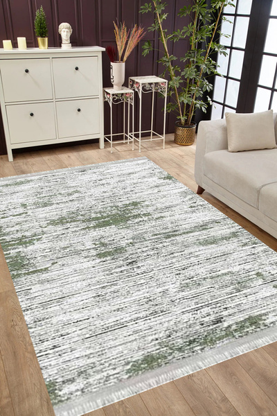 MUBO Kaymaz Tabanlı Yıkanabilir Antibakteriyel Dijital Baskı Modern  Salon Halısı Yolluk Kilim