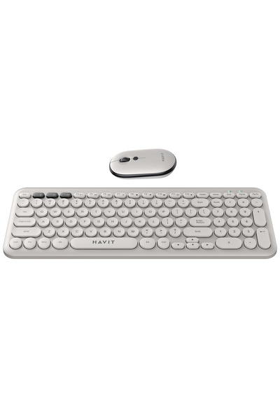 Havit KB254GCM Gri İngilizce Q Kablosuz Klavye Mouse Seti 2.4GHz