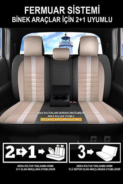 GM-DESIGN Sinop Series - Luxury Universal Car Seat Cover - Full Set of 5 Seats - Special Velur Fabric