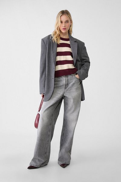 Stradivarius Crop fit triko kazak