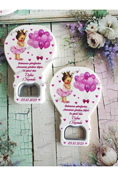 mypleksi Pembe Kız Bebek Açacak Magnet, Kız Bebek Magnetleri 10 Adet (JELATİN PAKET HEDİYELİ)
