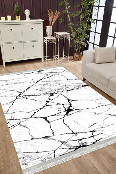 MUBO Kaymaz Tabanlı Yıkanabilir Antibakteriyel Dijital Baskı Stone Salon Halı...