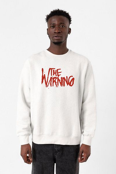 Tshirthane The Warning Logo Λευκό ανδρικό φούτερ 2ip
