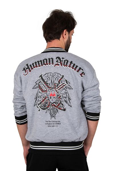 Butik Rizz up Голямо колежанско яке с тройна нишка 4764