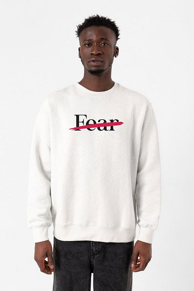 Tshirthane Hanorac cu 2 fire pentru bărbați Rolling Quartz Fearless White