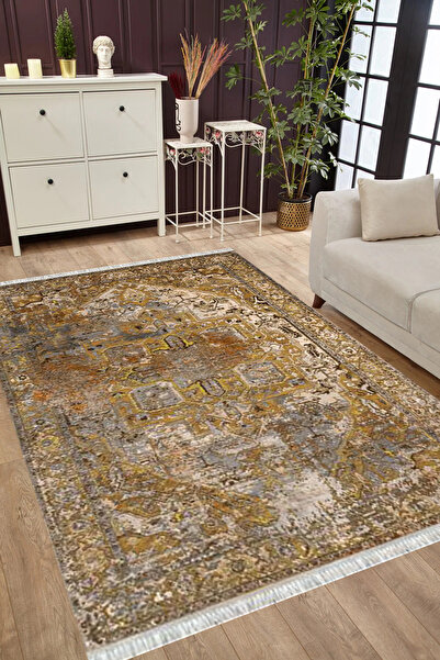 MUBO Kaymaz Tabanlı Yıkanabilir Antibakteriyel Dijital Baskı Otantik Salon Ha...