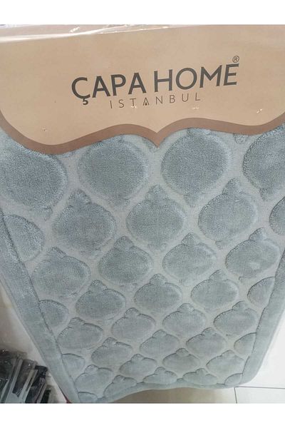 Çapa Home 2 Pieces Daily Dowery Premium Quality Believable Panyo Carpet & Toilet Set Set 60X100/50X60