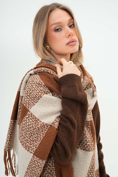 FENZA SCARF ABBEY KARE MODEL LANA-MIXTĂ ACRILOĂ BĂRĂ CU MODEL
