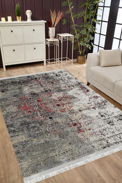 MUBO Kaymaz Tabanlı Yıkanabilir Antibakteriyel Dijital Baskı Doku Salon Halıs...