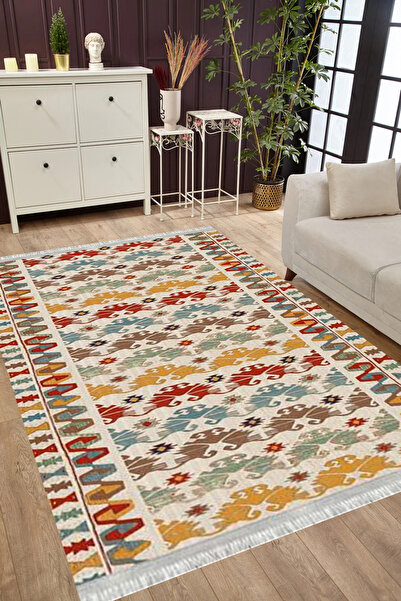 MUBO Pamuk Dokuma Taban Yıkanabilir Kaymaz Tabanlı Antibakteriyel Dijital Bas...