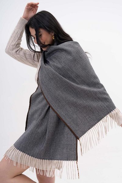 FENZA SCARF Eșarfă de iarnă cu model din amestec de lână-acrilic Kelvin Stripe