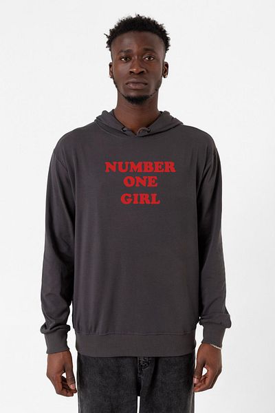 Tshirthane Ανδρικό κουκούλα 2ip Smoked Rose Number One Girl