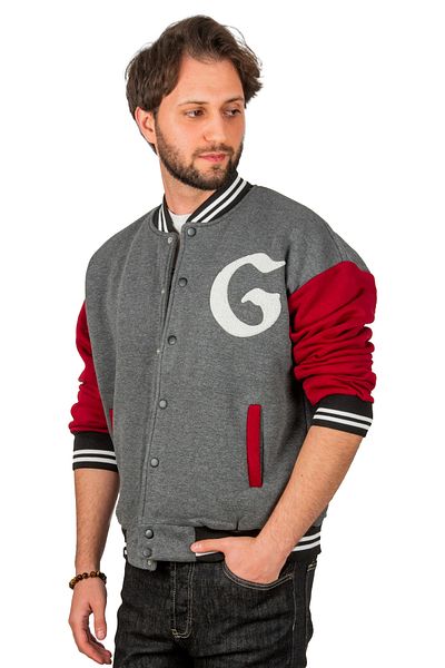 Butik Rizz up Oversize College Jacket Coat with Three Thread Snaps 4764