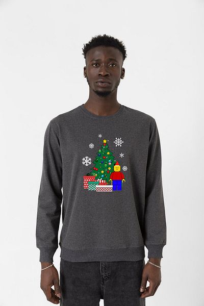 Tshirthane Φούτερ Lego Man Christmas Smoked Ανδρικό 2ip