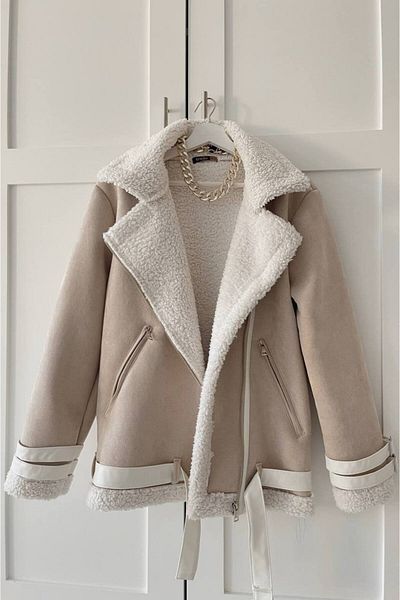 My Bella Νέα σεζόν Εισαγόμενο Suede Coat Trench Coat