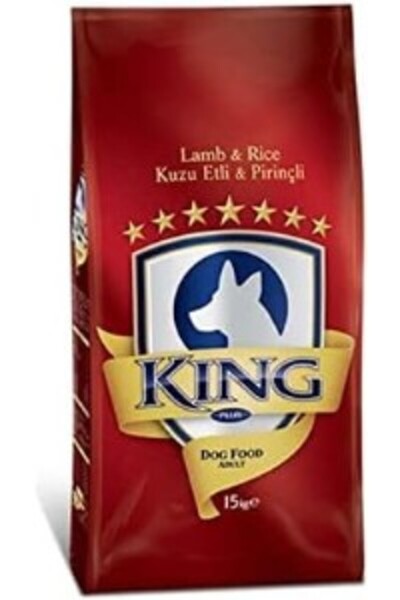 King Kuzu Etli & Pirinçli Yetişkin Köpek Maması 15 Kg