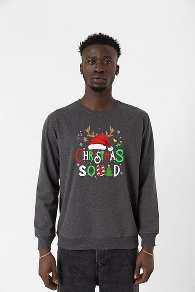 Tshirthane Φούτερ Christmas Squad Smoked Ανδρικό 2ip
