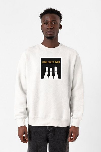Tshirthane Ανδρικό φούτερ G-Dragon Home Sweet Home White 2ip