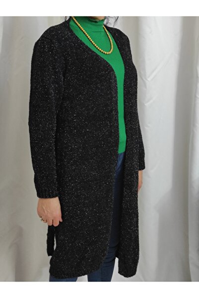 DİLEĞİM BUTİK ANNE VE GENÇ ANNE  SİMLİ  UZUN TRİKO HIRKA