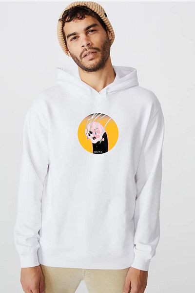 Tshirthane Hanorac cu glugă 3ip pentru bărbați Meovv Meow White