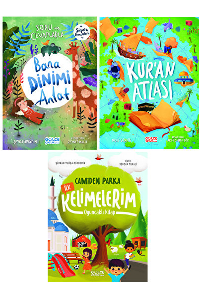 Timaş Çocuk Okul Öncesi 3 Kitap Set Bana Dinimi Anlat-Kuran Atlası-Camiden Pa...
