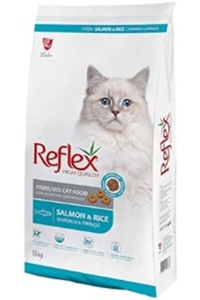 Reflex Kısırlaştırılmış Yetişkin Kedi Maması Somon&Pirinç 15 kg