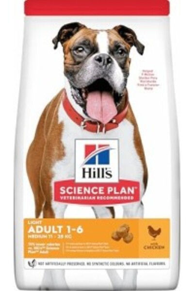 Hill's SCIENCE PLAN Light Yetişkin Orta Irk Tavuklu Köpek Maması 14 kg