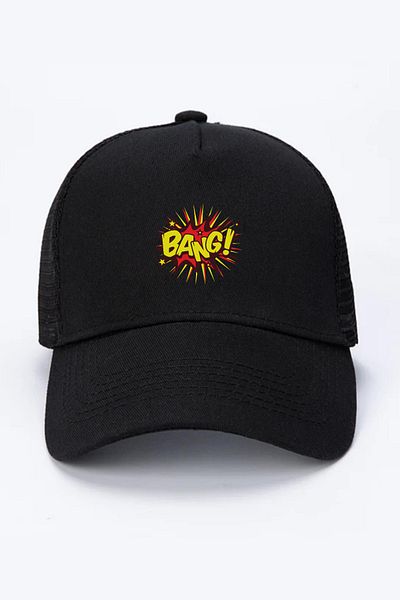 Tshirthane Big Bang Theory Bang Logo Pălărie neagră din plasă
